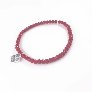 Glasschliff-Armband (beere)