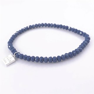 Glasschliff-Armband (blaugrau)