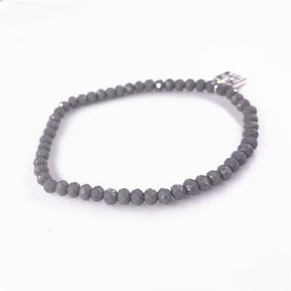Glasschliff-Armband (grau)