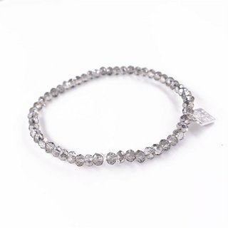 Glasschliff-Armband (grau/silber)