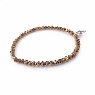 Glasschliff-Armband (kaffee/bronze)