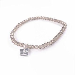 Glasschliff-Armband (rauchgrau)