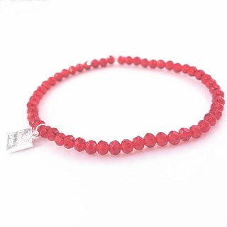 Glasschliff-Armband (rot)