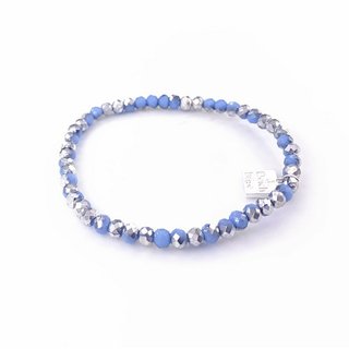 Glasschliff-Armband (violett/silber)
