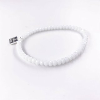 Glasschliff-Armband (weiss)