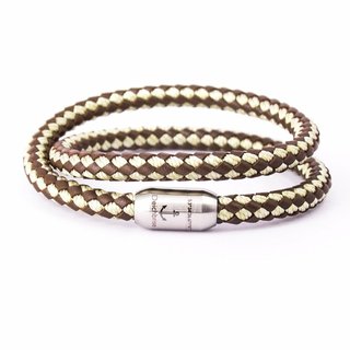 Leder- & Segeltauarmband (Kombination) Andy
