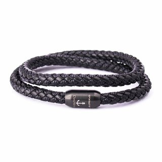 Leder- & Segeltauarmband (Kombination) Fips