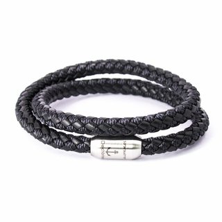 Leder- & Segeltauarmband (Kombination) Lars